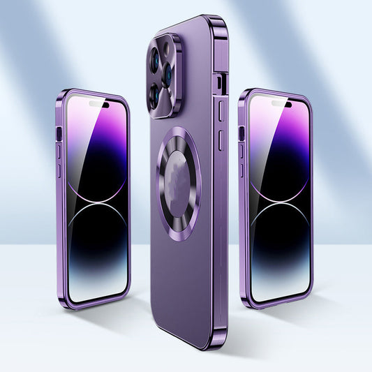 Kes telefon magnet kaca elektroplated dua sisi