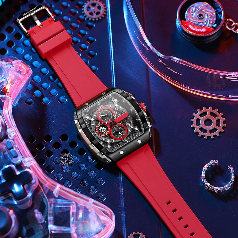 🌈Cyberpunk-Futuristischer Stil⌚Multifunktionale Herren-Quarzuhr