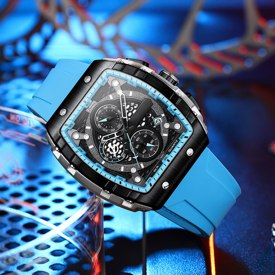 🌈Cyberpunk-Futuristischer Stil⌚Multifunktionale Herren-Quarzuhr