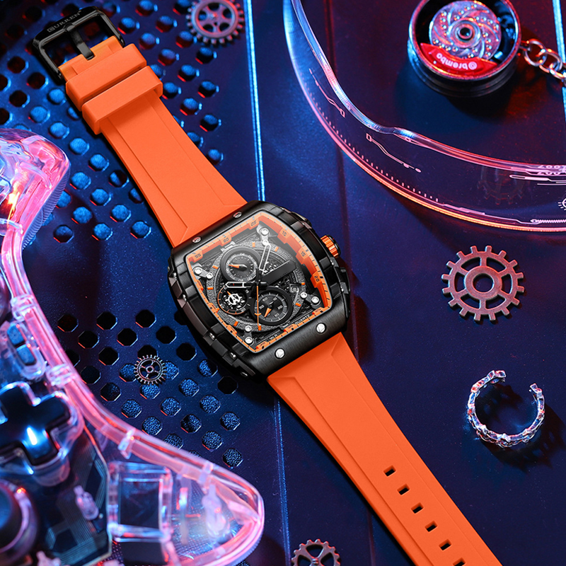 🌈Cyberpunk-Futuristischer Stil⌚Multifunktionale Herren-Quarzuhr