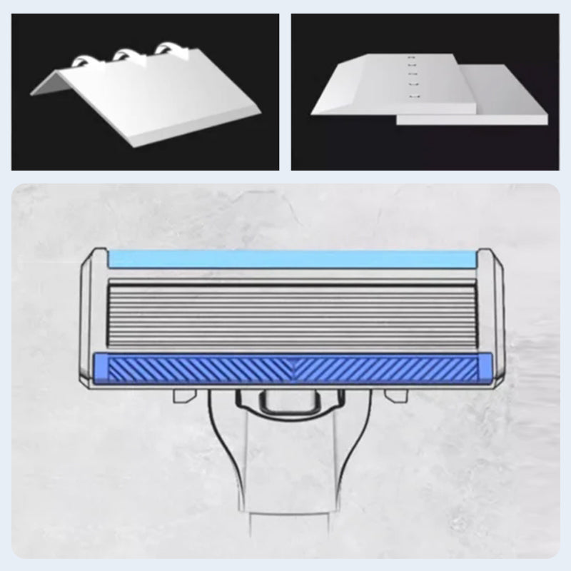 ✨New Arrival✨Men's Zero Stimulus 7-Layer Blades Razor Ergonomic Handle🪒