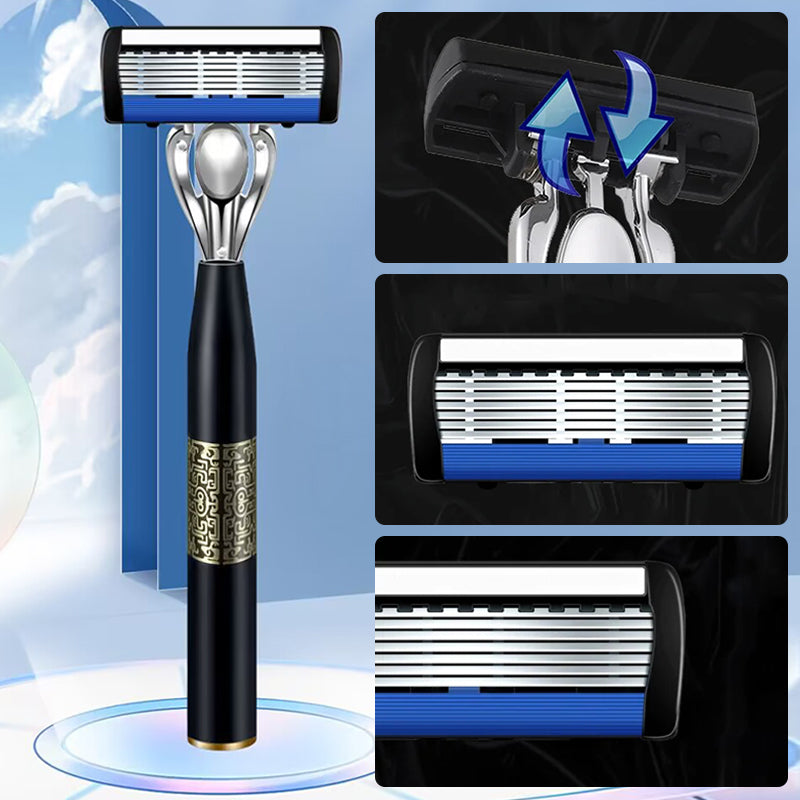 ✨New Arrival✨Men's Zero Stimulus 7-Layer Blades Razor Ergonomic Handle🪒