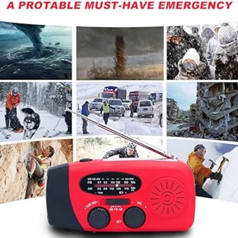 📻 60% OFF NOW! 🔋 Multifunctional Portable Solar Emergency Radio – Power Bank, Hand Crank & Weather Alert ⚡