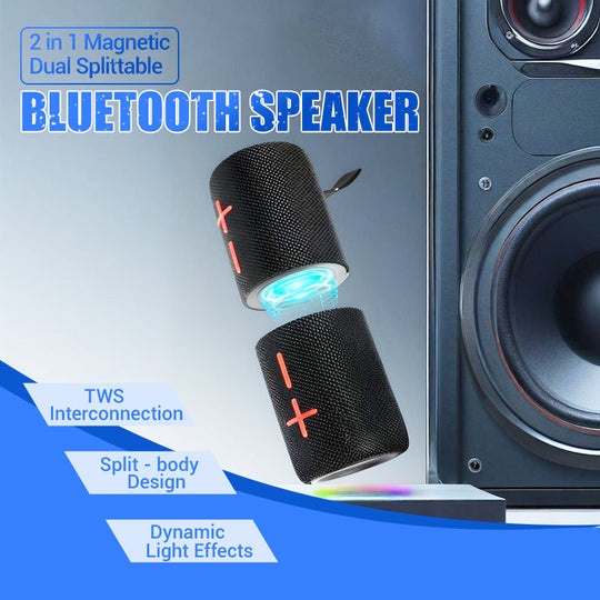 🎅Réamhdhíol na Nollag🎁Cainteoir Bluetooth Dúbailte Maighnéadach 2 in 1