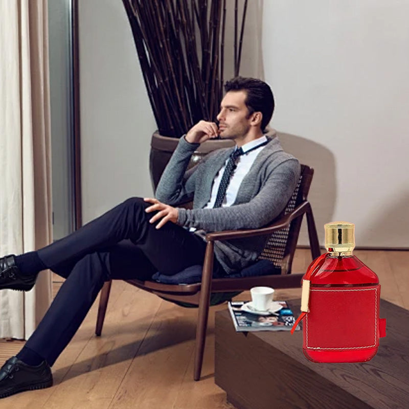 100ml långvarig parfym för män - Läder & Ebenholtsdoft&Feromonförstärkning