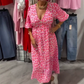 🎨Noutăți Reducere 50%💥Rochie imprimeată cu decolteu în V pentru femei – Brushstrokes of Summer🌺