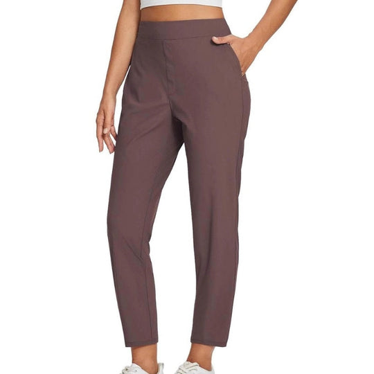 ⏳LIMITED OFFER 50% OFF🌞Women’s Fitted High-Waisted Zip-Pocket Trousers - 👖Lightweight, Breathable, Soft 26"/27" Ankle Pants with Zipper Pockets