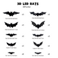 🎃Halloween 50% Off🎃36-Pack 3D Lighted Bats (Stick-On, LED Glow, Multi-Color) — Instant Wall Flock for Indoor/Outdoor