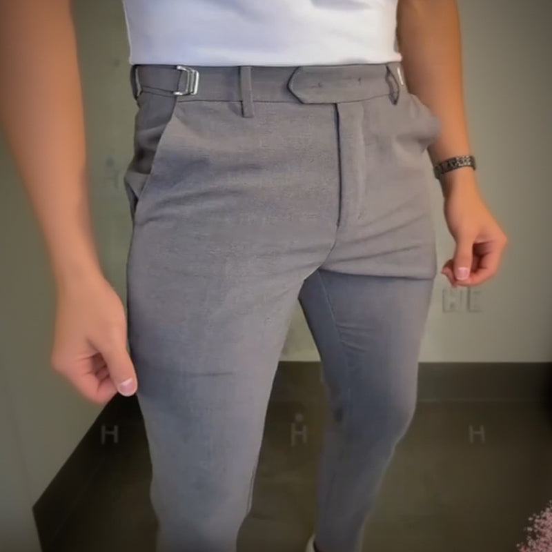 🔥Saldi imperdibili - 65% di sconto🔥 Pantaloni elasticizzati slim fit da uomo💼Flessibilità a 4 vie, look affusolato, comfort per tutto il giorno