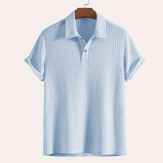 🔥REA🔥Herr stickad kortärmad skjorta (50 % rabatt)