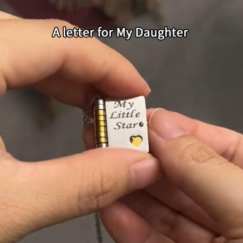 🔥🔥Min lilla stjärna bokhalsband för dotter, födelsedagspresent, examenssmycken av kärlek