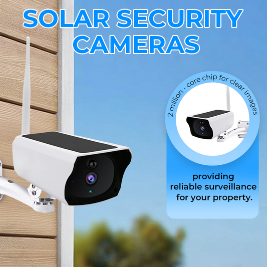 🌞Cámaras de seguridad inalámbricas solares🛠️Gran cobertura panorámica · Suministro de energía solar para granjas y patios · No requiere cableado