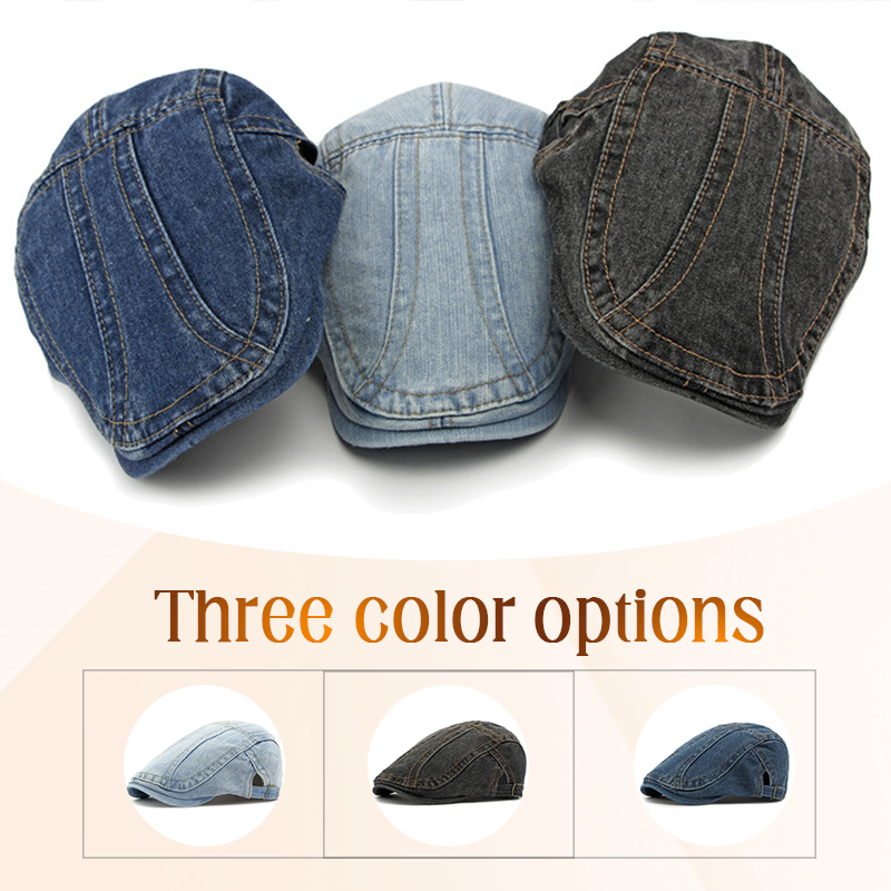 Unisex Denim Newsboy Cap – Vintage Style, Adjustable & Breathable – Perfect for Casual Outfits ✨