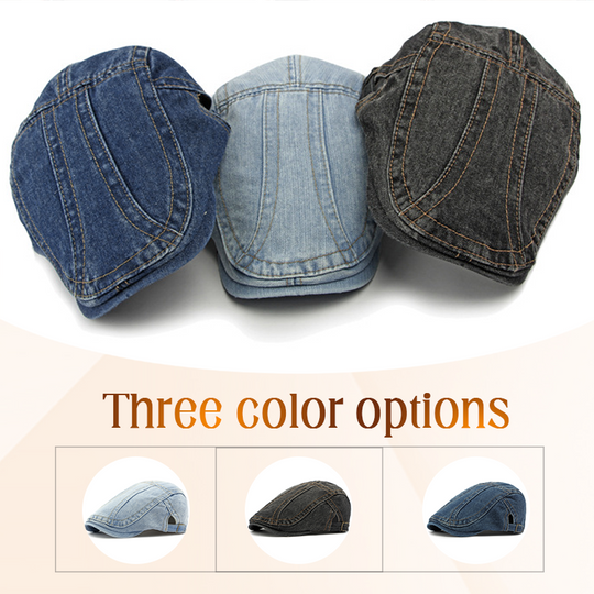 Unisex Denim Newsboy Cap – Vintage Style, Adjustable & Breathable – Perfect for Casual Outfits ✨
