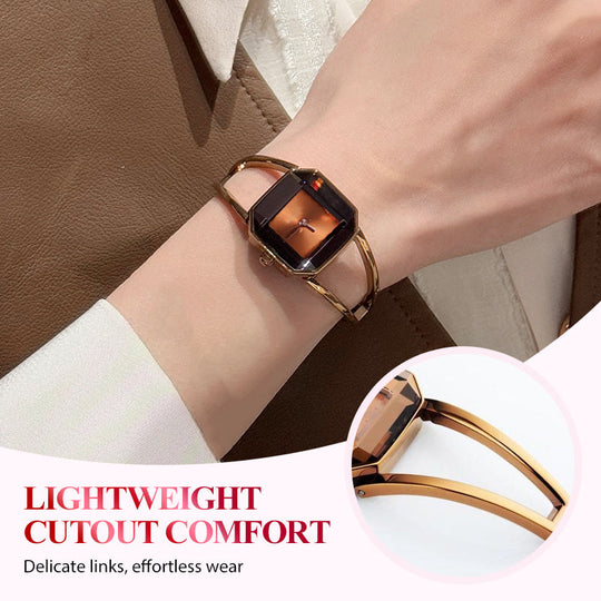 ✨Nyinkommet 50% rabatt✨Minimalistisk kvartsklocka med fyrkantig urtavla⌚️Smalt fodral, rena index, tyst och lyxigt för vardagen