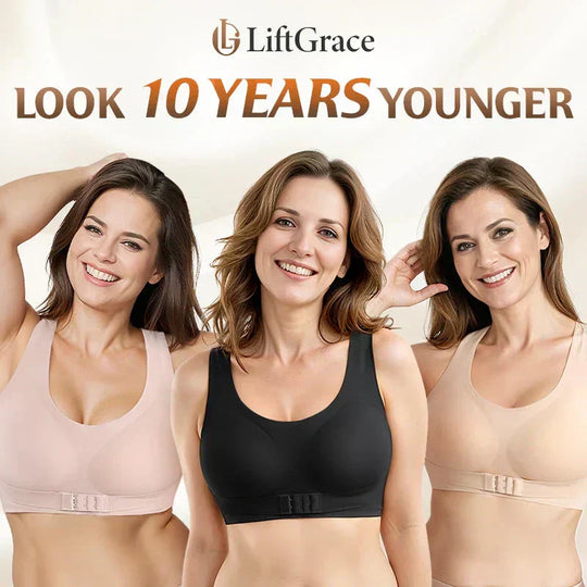 ⏰Front Closure Cross-Back Wireless Posture Bra