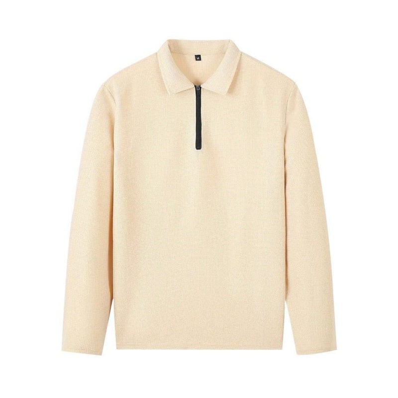 Miesten vohvelineuleinen collegepaita & Suoralahkeiset housut - Siisti rento suora leikkaus, syvät puhelintaskut 🧵