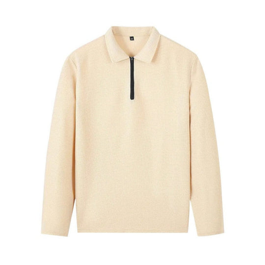 Miesten vohvelineuleinen collegepaita & Suoralahkeiset housut - Siisti rento suora leikkaus, syvät puhelintaskut 🧵