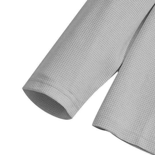 Miesten vohvelineuleinen collegepaita & Suoralahkeiset housut - Siisti rento suora leikkaus, syvät puhelintaskut 🧵