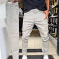 Men’s Slim-Fit Casual Solid Color Pants - Clean Front, Deep Phone Pockets, Quick-Release Belt Loops, Day-to-Night Ready 🕶️