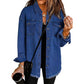 🍂Wā Iti 50% Off!💕Ko nga Koti Jean mo nga Wahine Ripped Fringe Denim Casual Long Sleeve Pockets papanga ngawari