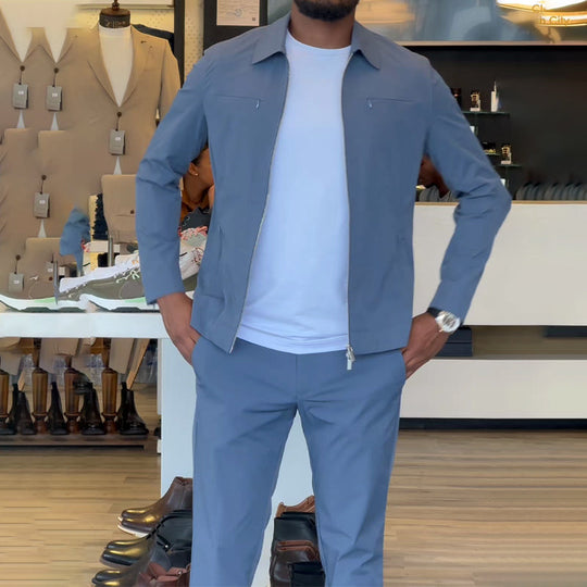 ✨Nyinkommet 50% rabatt✨2025 Nytt herrset i två delar, avslappnat - Slitstarkt noppfri tyg