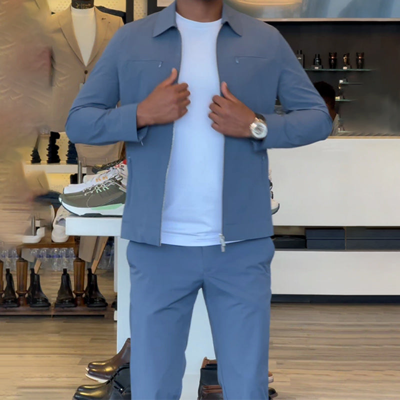 ✨Nyinkommet 50% rabatt✨2025 Nytt herrset i två delar, avslappnat - Slitstarkt noppfri tyg