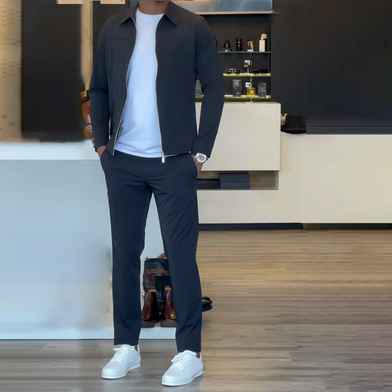 ✨Nyinkommet 50% rabatt✨2025 Nytt herrset i två delar, avslappnat - Slitstarkt noppfri tyg