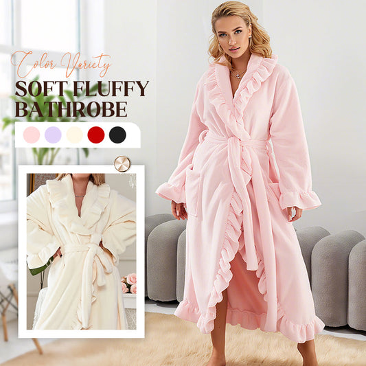 ♀️50% Off! Luxuriously Soft Bathrobe🧖Ultra-Soft Fabric, Elegant Ruffles & Everyday Comfort
