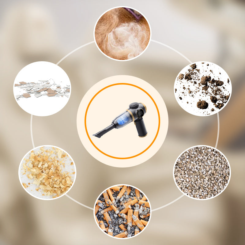 Set aspirapolvere per auto portatile wireless multifunzione