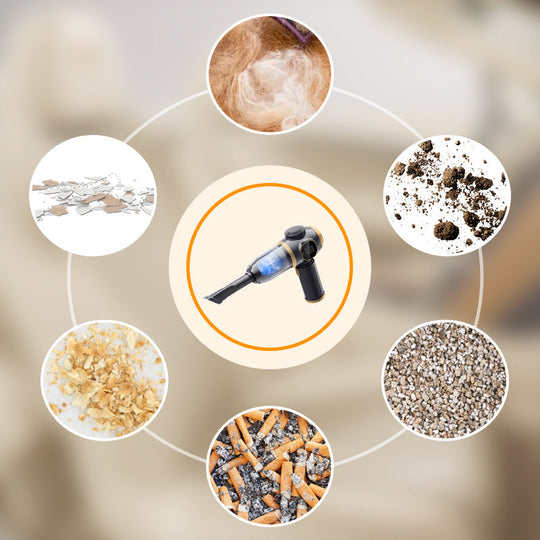 Set aspirapolvere per auto portatile wireless multifunzione