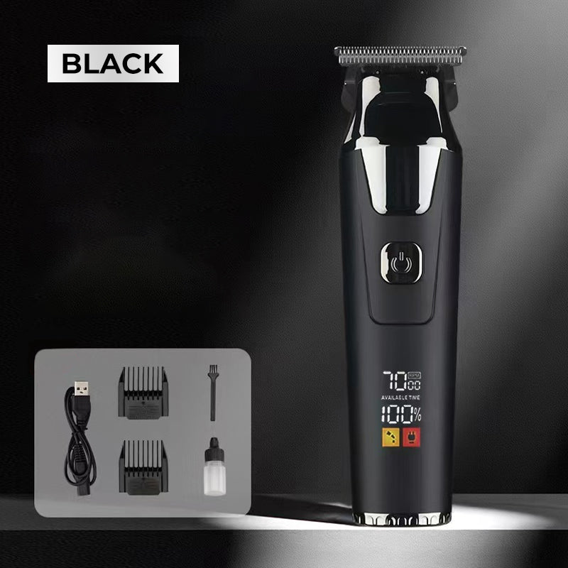 Professionellt digitalt hårklippningsset, magnetisk motor med låg ljudnivå, LCD-skärm, lång drifttid & Kyldesign (hållbar, salongsklassad)