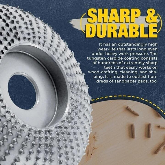 🥳2026 HOT SALE🥳💞50K+ SOLD!⚙️Premium Wood Carving Disc – Super sharp, fast cutting. Fits standard grinder, removes wood easily. A workshop hero! 🔥✨