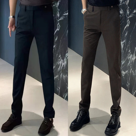 🔥50% de descuento🔥 Pantalones de traje elásticos para hombre, resistentes a las arrugas, cómodos durante todo el día.