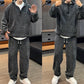 Men’s Stylish Hoodie & Wide-Leg Pants 2-Piece Set, Tailored Casual, Breathable Fabric, Everyday Versatility