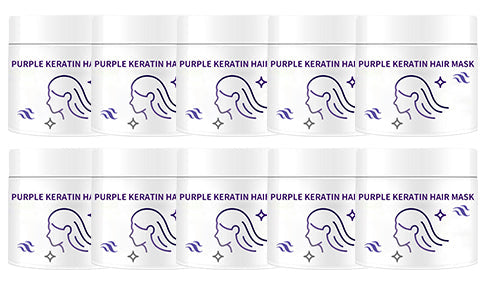 💜ACQUISTA 3 E RICEVI 2 GRATIS✨Maschera per capelli alla cheratina viola - Riparazione intensa per capelli ricci o colorati, ripristina la lucentezza & Morbidezza in 3 minuti🌿🧴
