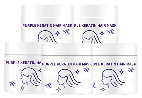 💜ACQUISTA 3 E RICEVI 2 GRATIS✨Maschera per capelli alla cheratina viola - Riparazione intensa per capelli ricci o colorati, ripristina la lucentezza & Morbidezza in 3 minuti🌿🧴