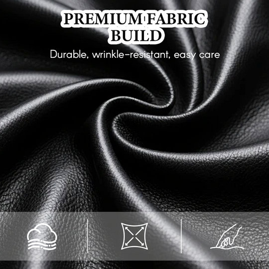 Mellanlång konstläderkappa för män