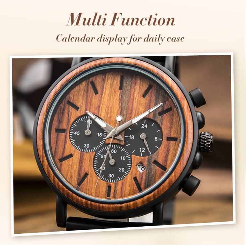 ✨New Arrival 50% Off✨Men’s Multifunctional Wooden Quartz Watch🎁