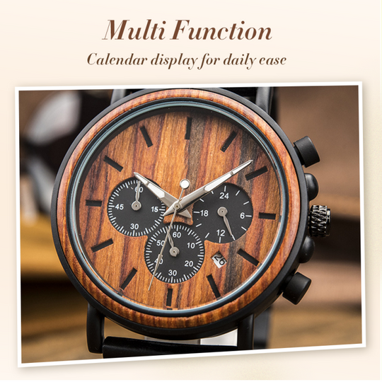 ✨New Arrival 50% Off✨Men’s Multifunctional Wooden Quartz Watch🎁