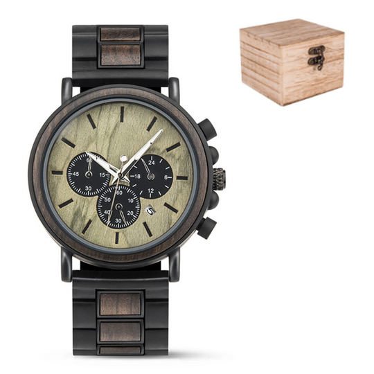 ✨New Arrival 50% Off✨Men’s Multifunctional Wooden Quartz Watch🎁