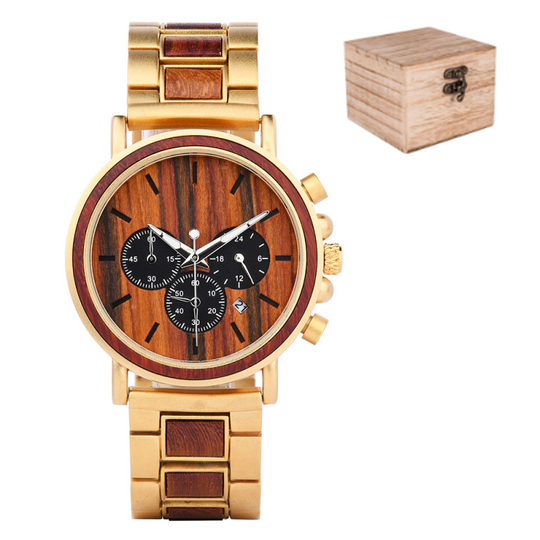 ✨New Arrival 50% Off✨Men’s Multifunctional Wooden Quartz Watch🎁