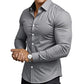 🔥Last Day Sale 50% Off🔥Men's Solid Color Lapel Long Sleeve Button-Down Shirts