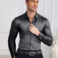 🔥Last Day Sale 50% Off🔥Men's Solid Color Lapel Long Sleeve Button-Down Shirts