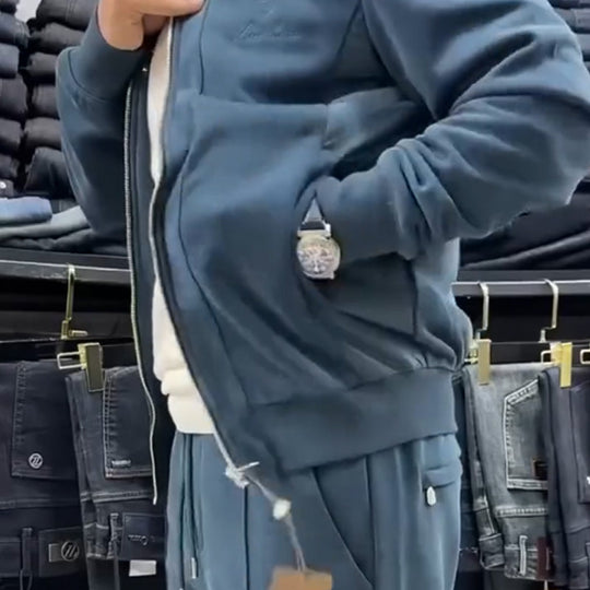 🎉Hot Sale 50% rabat✈️Herre casual jakke & Buksesæt i to dele