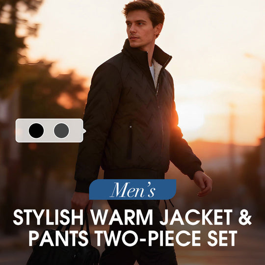 Ensemble deux pièces élégant composé d'une veste et d'un pantalon chauds pour homme