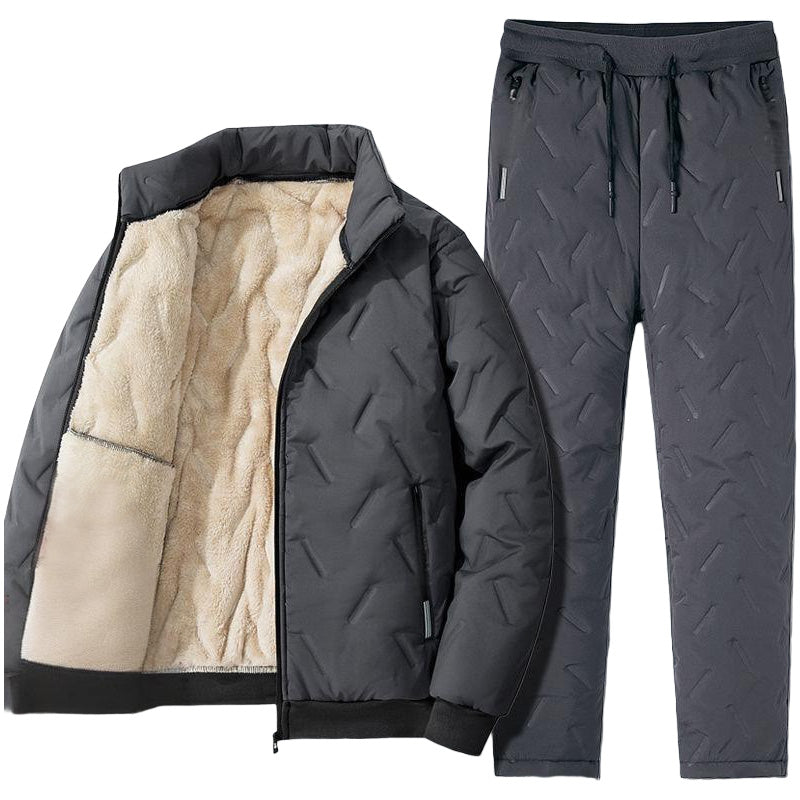 Ensemble deux pièces élégant composé d'une veste et d'un pantalon chauds pour homme