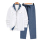 Men's Casual Lapel Long Sleeve Shirts ＆ Pants 2-Piece Set