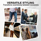 Men's Casual Lapel Long Sleeve Shirts ＆ Pants 2-Piece Set