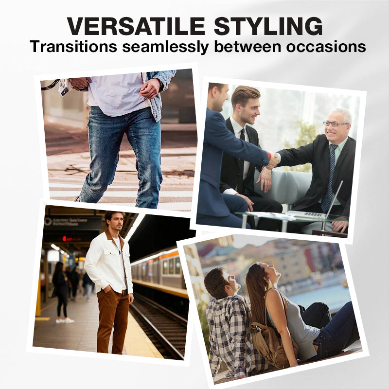 Casual Lapel långärmade skjortor för män & byxor 2-delad set